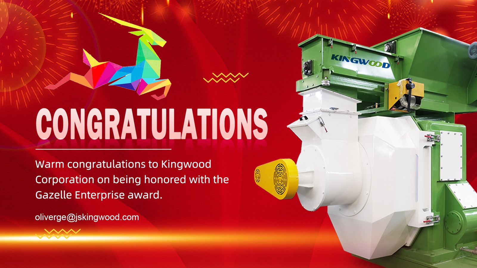 Kingwood Earns Jiangsu Provincial Gazelle Enterprise Award